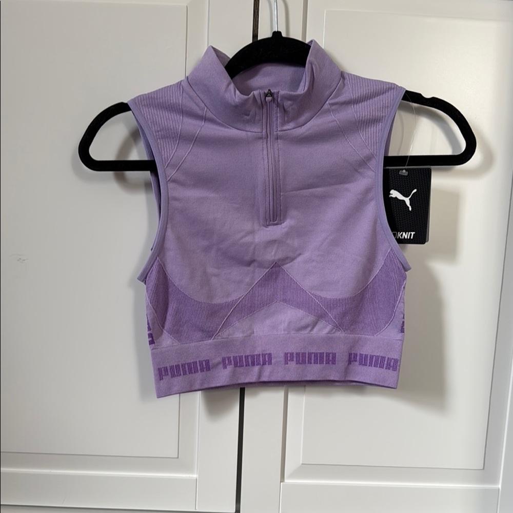 Puma Purple Sleeveless Crop Top